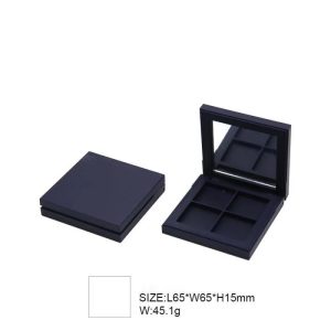 4 Colors Square Closed Eyeshadow Case with Mirror Static Magnet