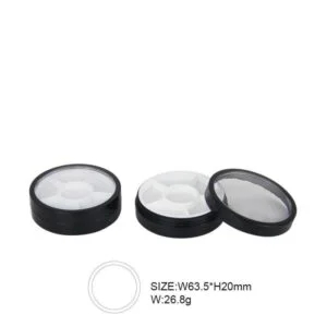 Tri-color Concealer with Round Screw Lid