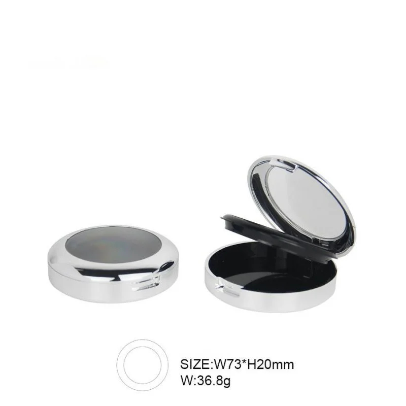 Round compact Case with Window and Mirror