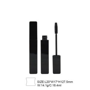 Custom Mascara Tube with Square Recessed Edge