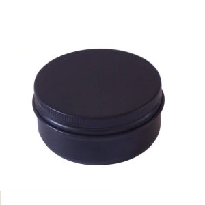 1.7oz Aluminum Container Round Black Candle Aluminum Box Candy Metal Packaging