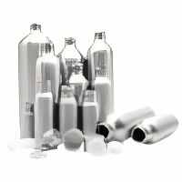 Screw Aluminum Bottle with Aluminum Lid Emulsion Spray Refill Aluminum Bottle