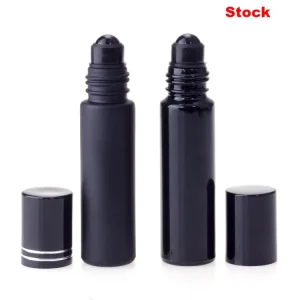 10ml Black Roller Glass Bottle Cosmetic Packaging Supplier