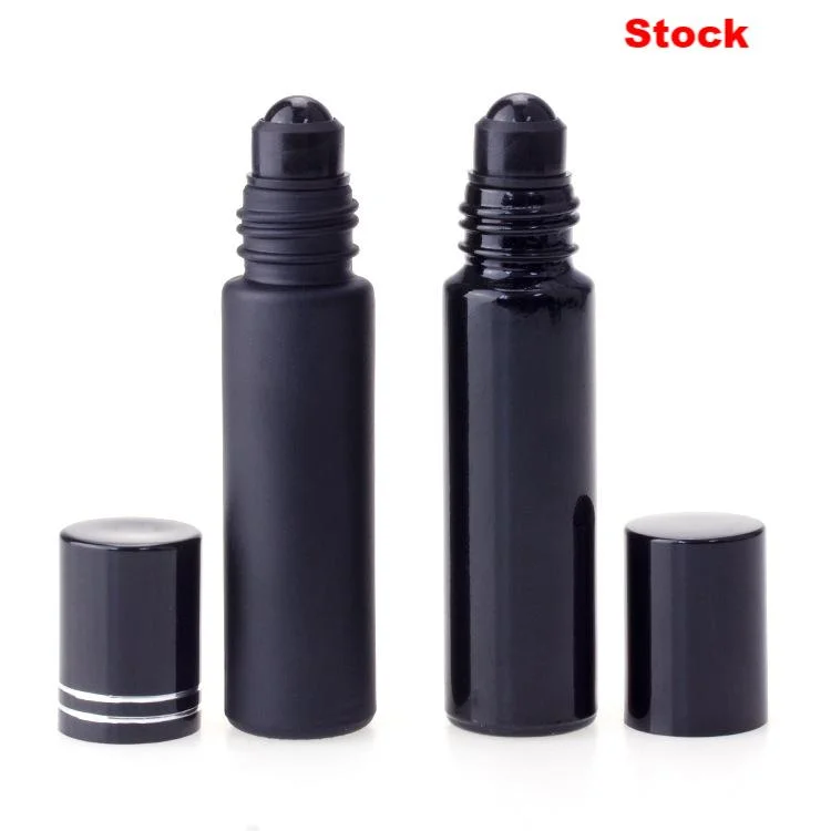 10ml Black Roller Glass Bottle Cosmetic Packaging Supplier