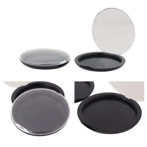 Round Compact Case with Clear Lid