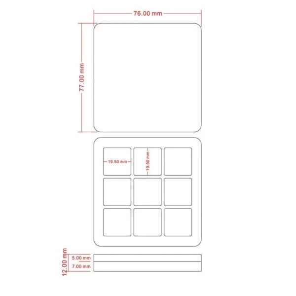 Square Transparent 9 Grid Eyeshadow Case - Image 2