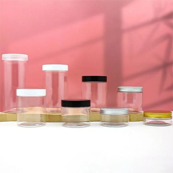 68mm PET Plastic Jar Clear Amber 200ml, 300ml,500ml, etc - Image 2