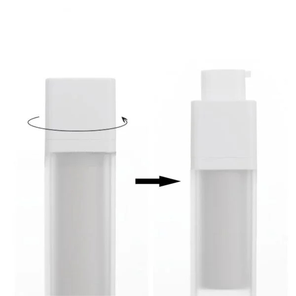 Twist Square Round Airless Bottles 15ml, 30ml, 50ml Customize - Image 2