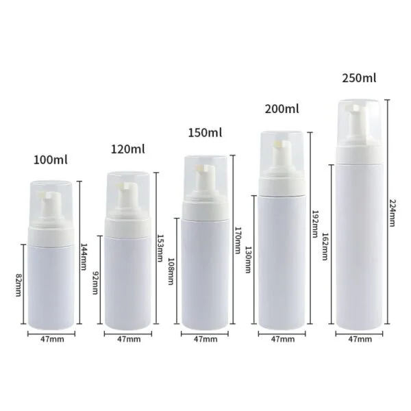 Amber Foaming Bottle Mousse Bottle Foamer Black Cap Custom - Image 3