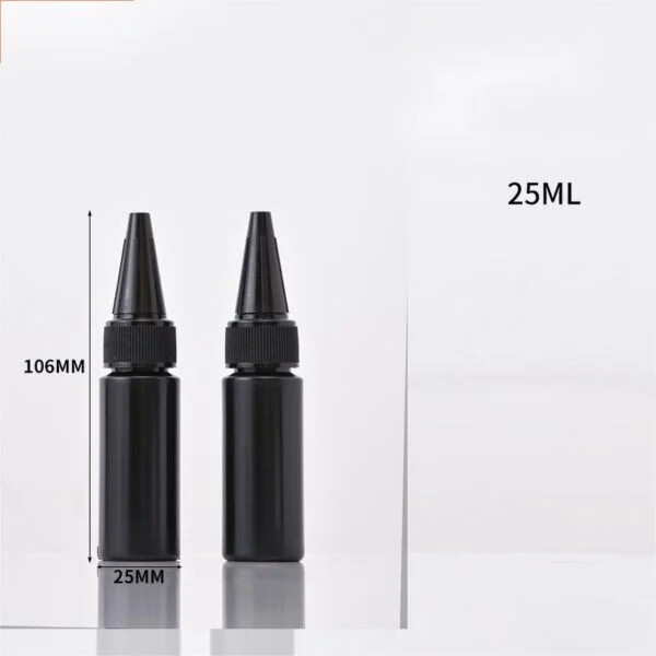 Black Light Resistant Extrusion Bottle UV Adhesive Nail Glue Cosmetic Bottle with Tip Cap - Image 2