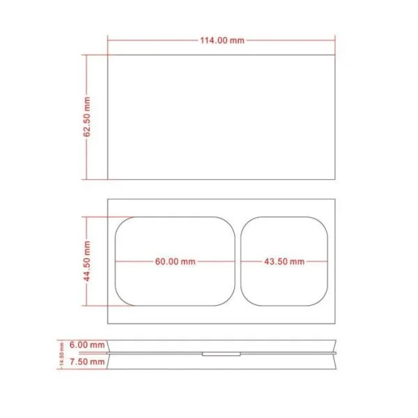 Square Press Buckle Lens with Puff Position Powder Compact Case - Image 2