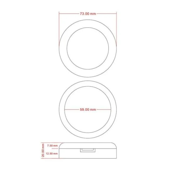 Round compact Case with Window and Mirror - Image 2