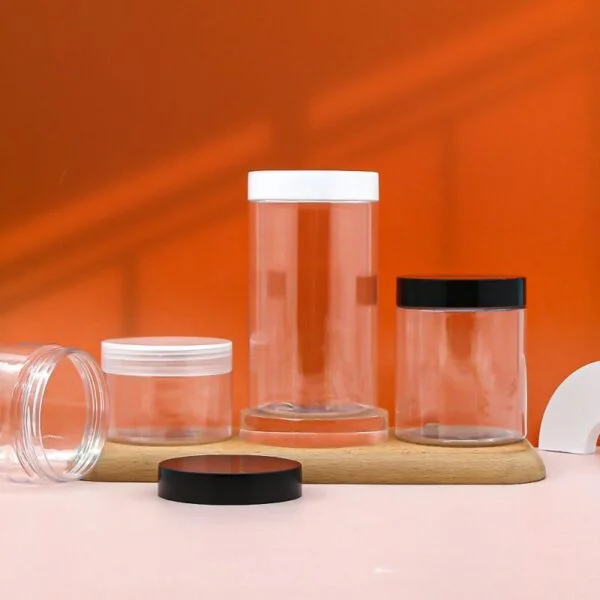 68mm PET Plastic Jar Clear Amber 200ml, 300ml,500ml, etc - Image 3