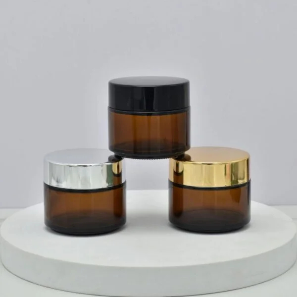 100g Brown Amber Cream Jar Straight Round Face mask Jar Cosmetic - Image 3