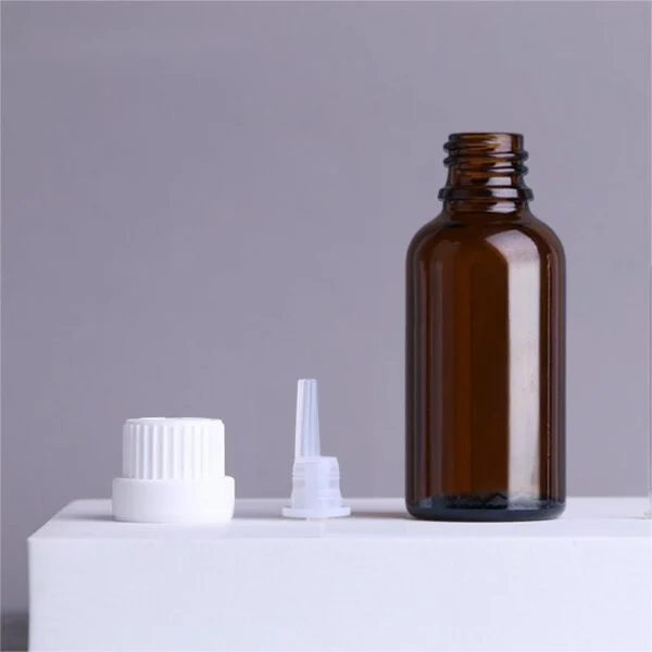 10ml Amber Essential Oil Bottle with Large Head Lid 50ml Glass Bottle - Image 3
