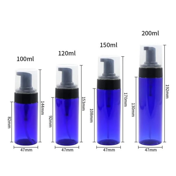 Amber Foaming Bottle Mousse Bottle Foamer Black Cap Custom - Image 4