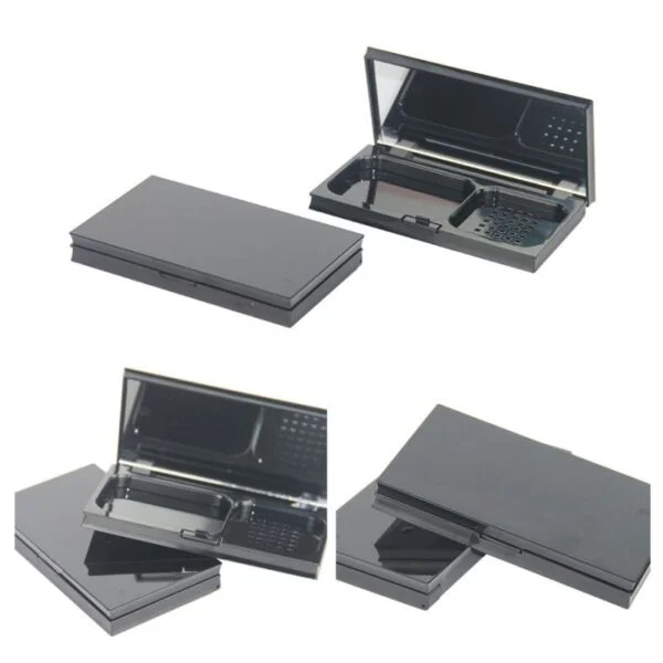 Square Press Buckle Lens with Puff Position Powder Compact Case - Image 3