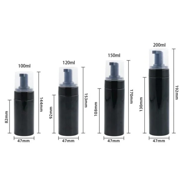 Amber Foaming Bottle Mousse Bottle Foamer Black Cap Custom - Image 5