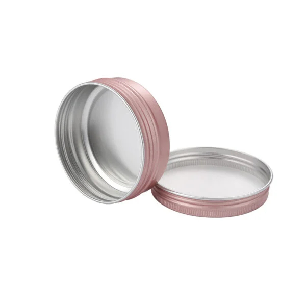 Round Aluminum Jar Rose Gold 60ml Thread Cosmetic Packaging - Image 4