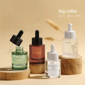 Heavy Bottom Glass Dropper Bottle for Cosmetic Packaging